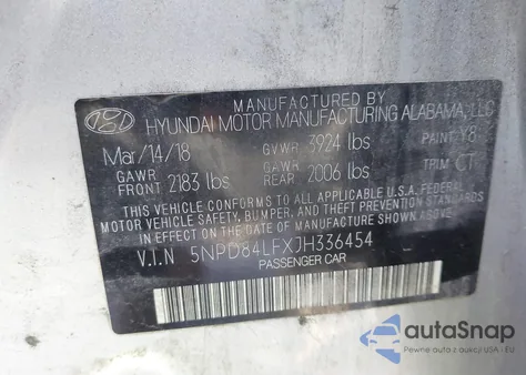 2018 Hyundai Elantra Value Edition from USA, damaged, VIN 5NPD84LFXJH336454